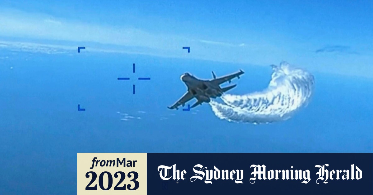 US releases video of Russian jet dumping fuel on drone over Black Sea